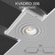 Светильник встраиваемый точечный гипсовый KVADRO 006