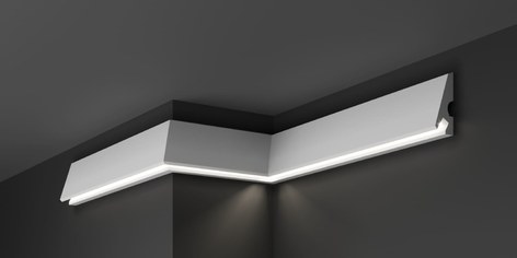 Карниз потолочный гипсовый с подсветкой КГС 033