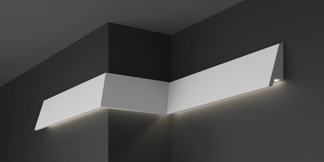 Карниз потолочный гипсовый с подсветкой КГС 033 1