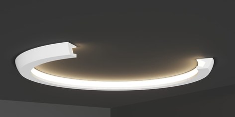 Карниз потолочный гипсовый с подсветкой КГС 047 Рад