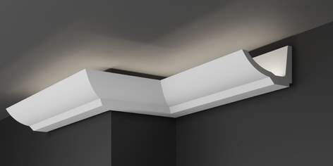 Карниз потолочный гипсовый с подсветкой КГС 049