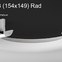 Светильник радиусный встраиваемый стеновой гипсовый WALL 023 Rad