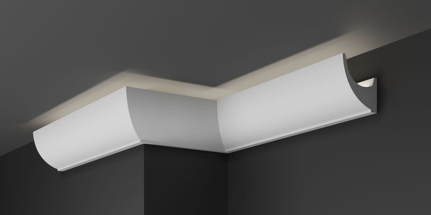 Карниз потолочный гипсовый с подсветкой КГС 005 2